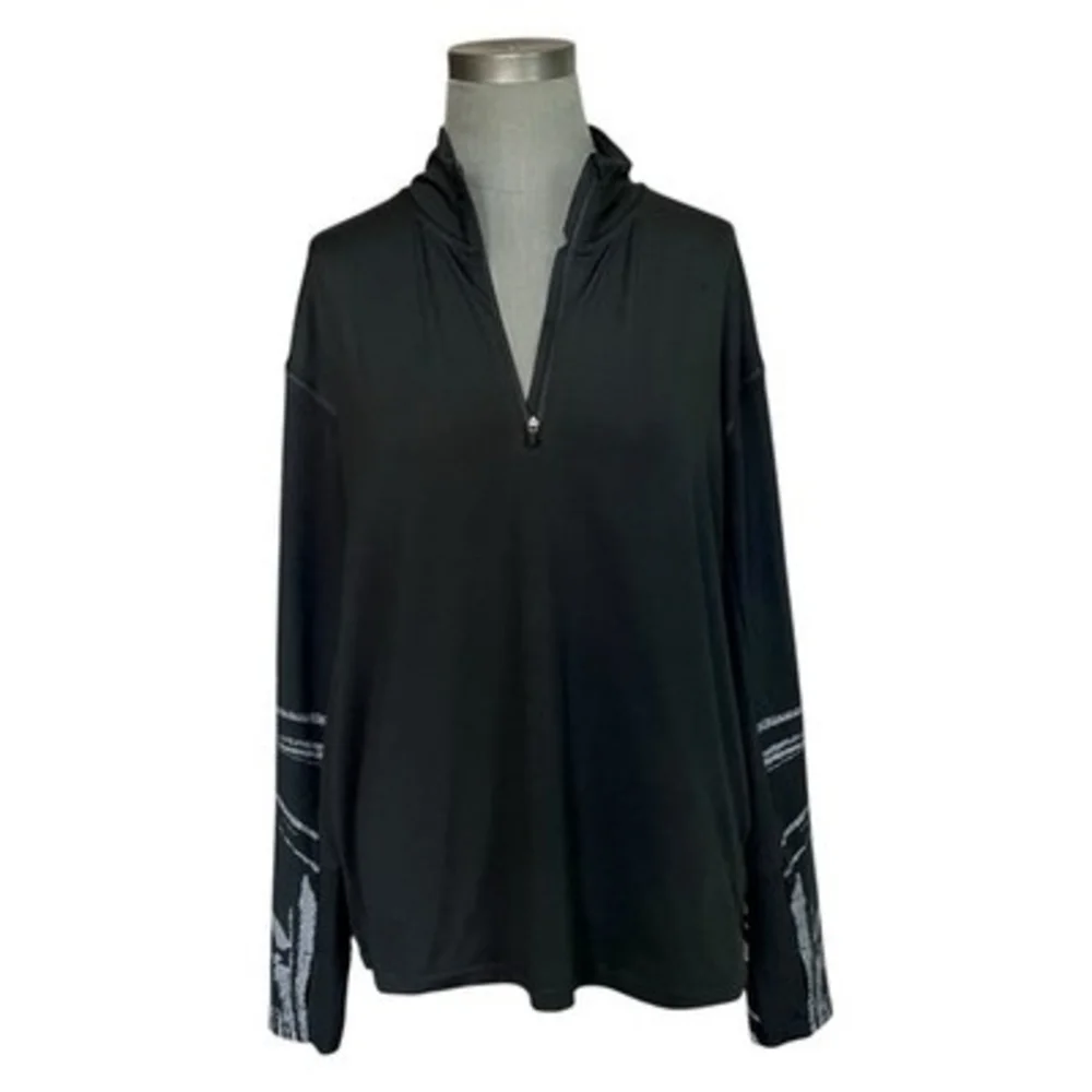 Nike Dri-FIT Element Flash Women's 1/4 Zip Running Pullover Size M Black VG